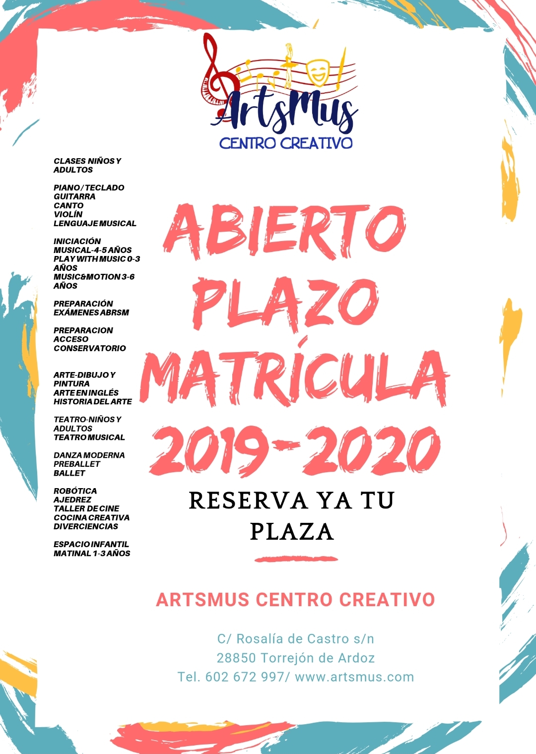 ArtsMus-Curso-2019-2020-Plazo-de-Matrícula