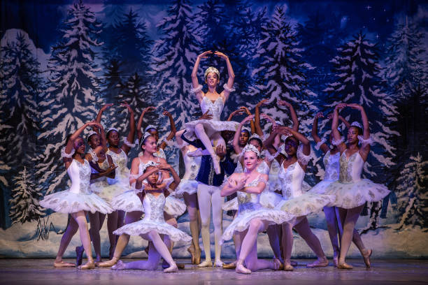 TOPSHOT - Members of the Dance Centre Kenya (DCK) perform during the production of the 'Nutcracker', a classical ballet traditionally performed in the Christmas period, at the Kenya National Theatre in Nairobi on December 2, 2023. Dance Centre Kenya (DCK) has grown to become Kenya's pre-eminent and most diverse dance school with a commitment to teaching talented dancers, irrespective of their ability to pay for training. DCK's sponsorship plan in schools and informal settlements has already affected the lives of many aspiring dancers from disadvantaged backgrounds, some of them engaging in training programmes abroad with renowned international ballet schools. (Photo by LUIS TATO / AFP) (Photo by LUIS TATO/AFP via Getty Images)